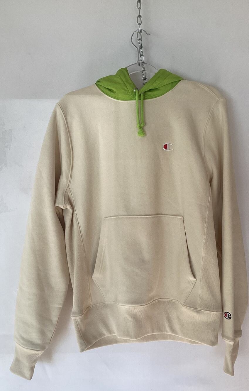 Men’s RARE Champion Reverse Weave Hoodie Sweatshirt Pullover Nylon Hood-SM